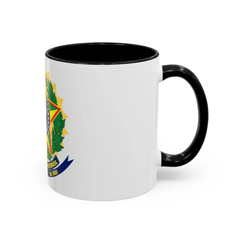 Coat of arms of Brazil (dark blue) - Accent Coffee Mug - Go Mug Yourself