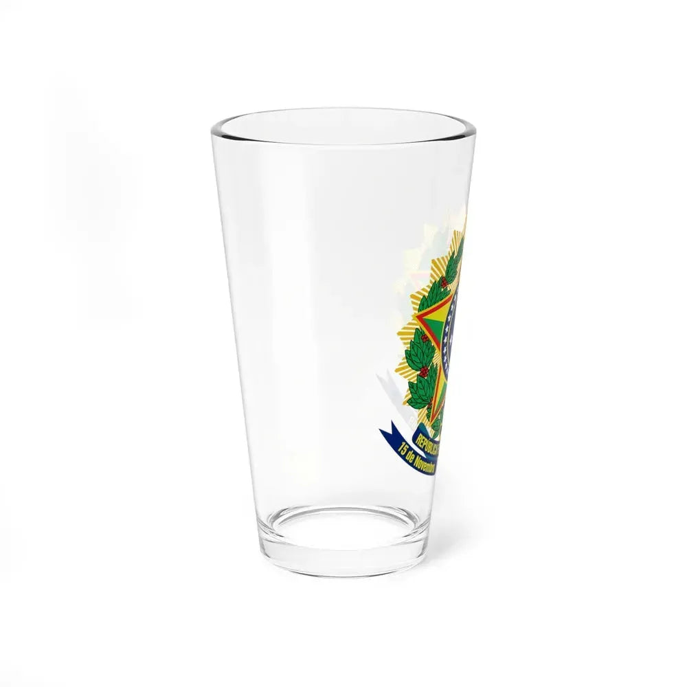 Coat of arms of Brazil (dark blue) - Pint Glass 16oz - Go Mug Yourself