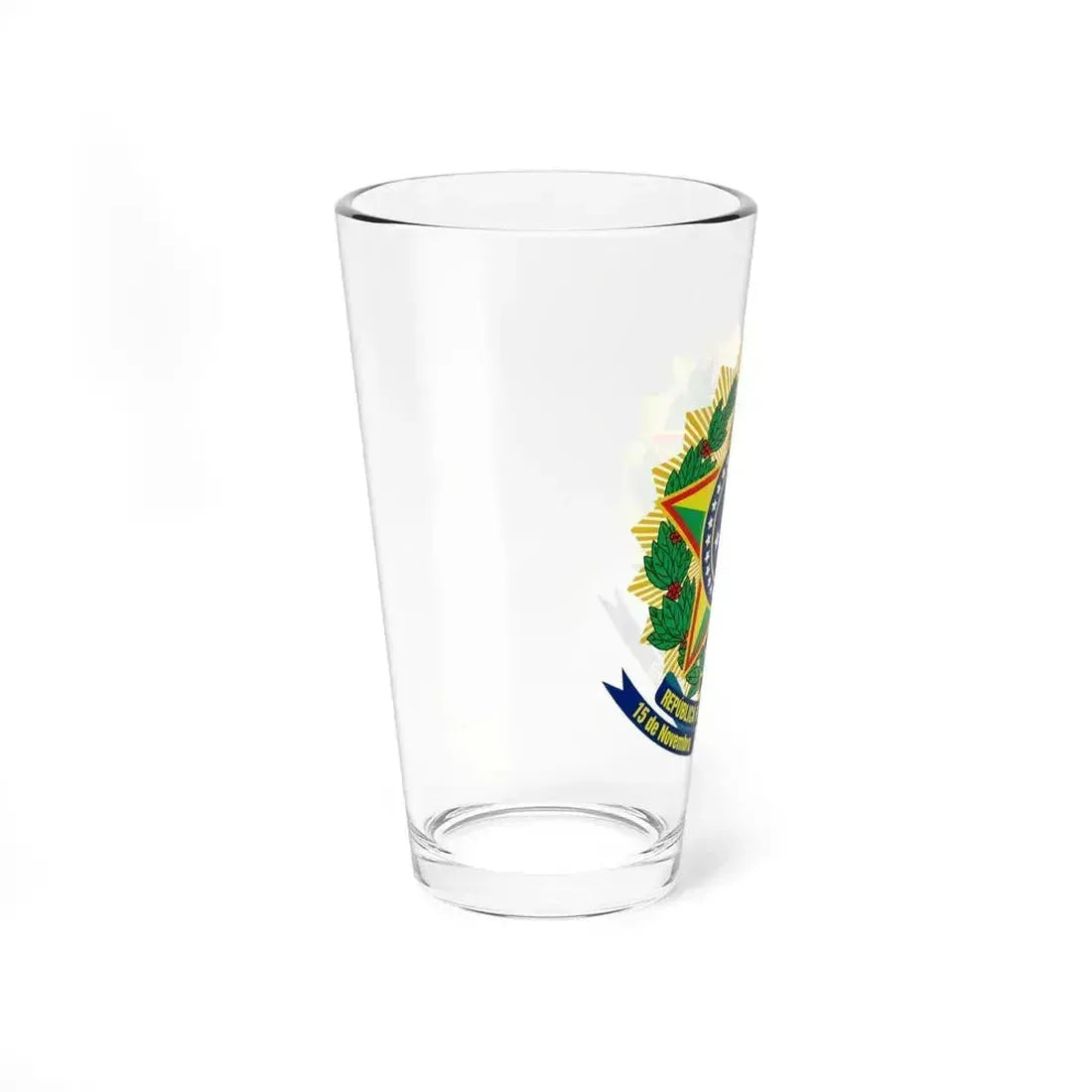 Coat of arms of Brazil (dark blue) - Pint Glass 16oz - Go Mug Yourself