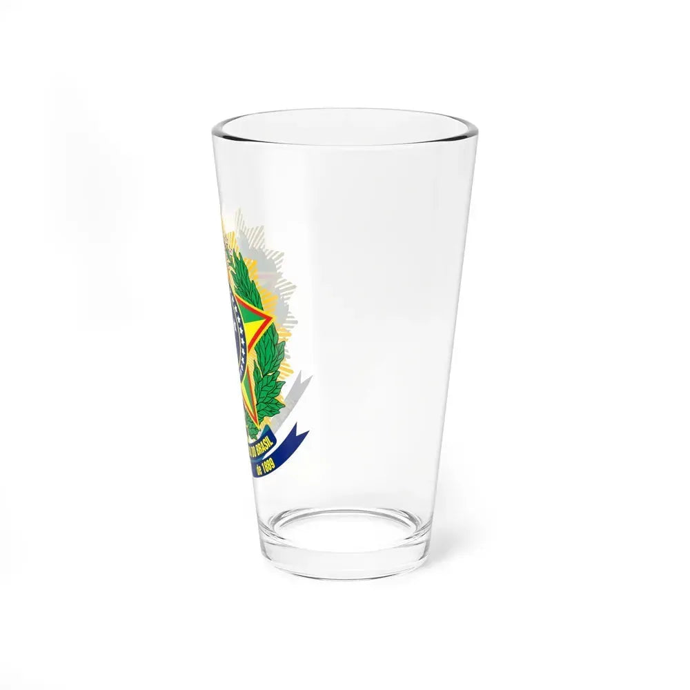 Coat of arms of Brazil (dark blue) - Pint Glass 16oz - Go Mug Yourself