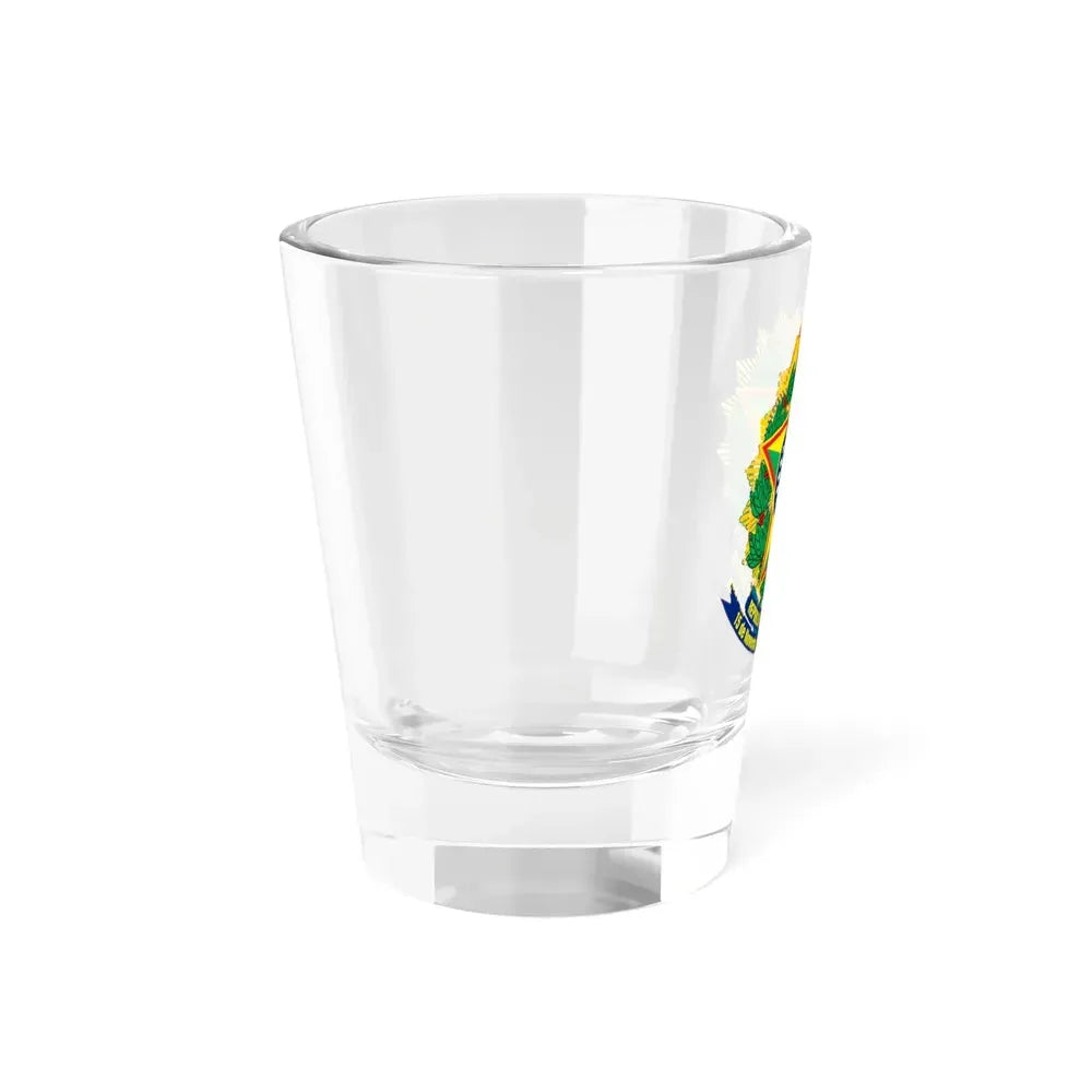 Coat of arms of Brazil (dark blue) - Shot Glass 1.5oz - Go Mug Yourself
