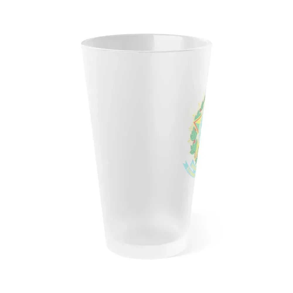 Coat of arms of Brazil - Frosted Pint Glass 16oz - Go Mug Yourself