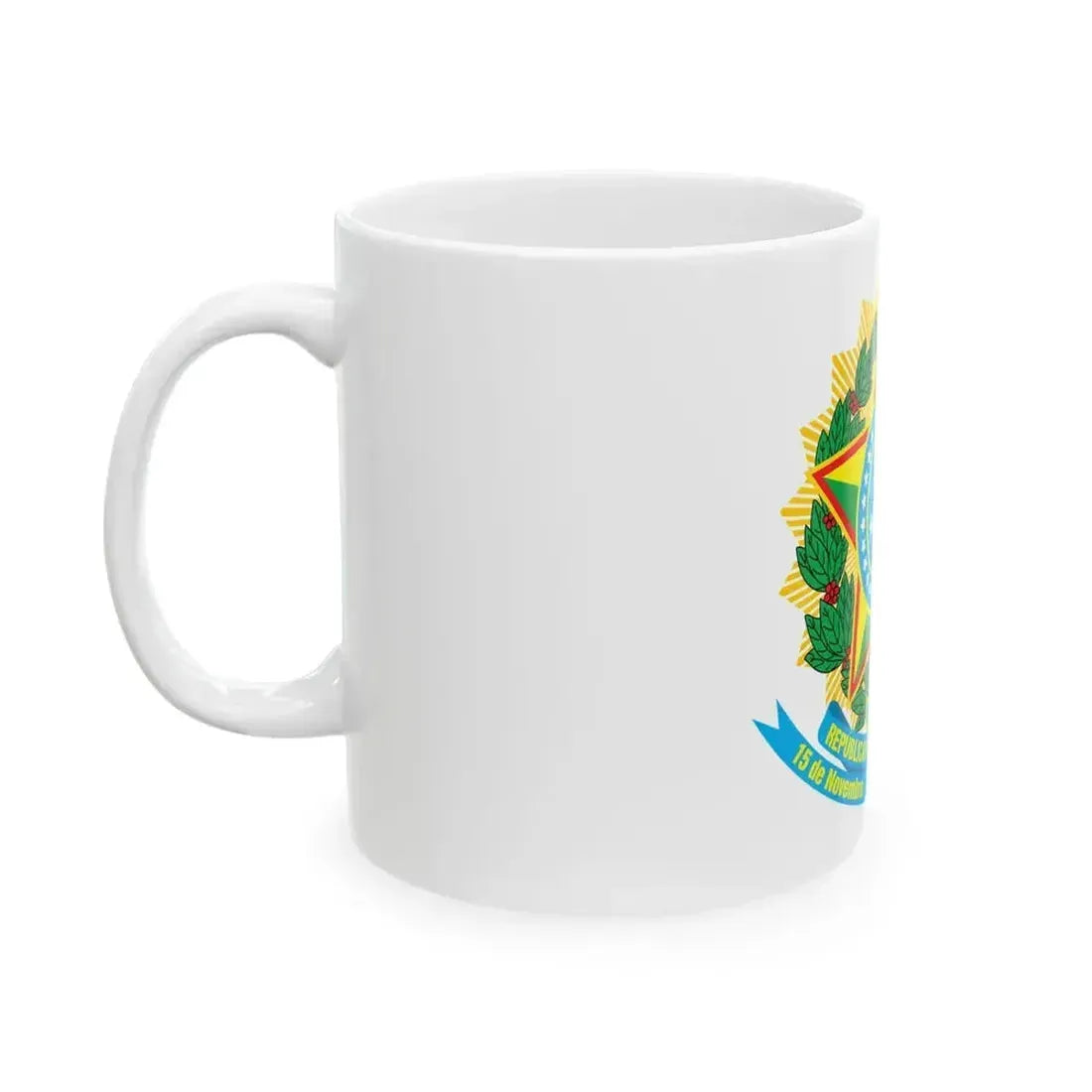 Coat of arms of Brazil - White Coffee Mug - Go Mug Yourself