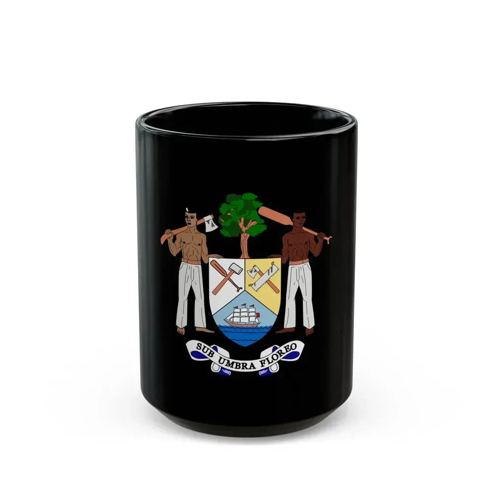 Coat of arms of British Honduras-Belize (1967-1981) - Black Coffee Mug 15oz - Go Mug Yourself