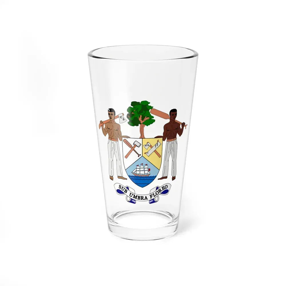 Coat of arms of British Honduras-Belize (1967-1981) - Pint Glass 16oz 16oz - Go Mug Yourself