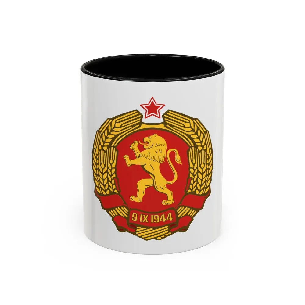 Coat of arms of Bulgaria (1948) - Accent Coffee Mug 11oz Black - Go Mug Yourself