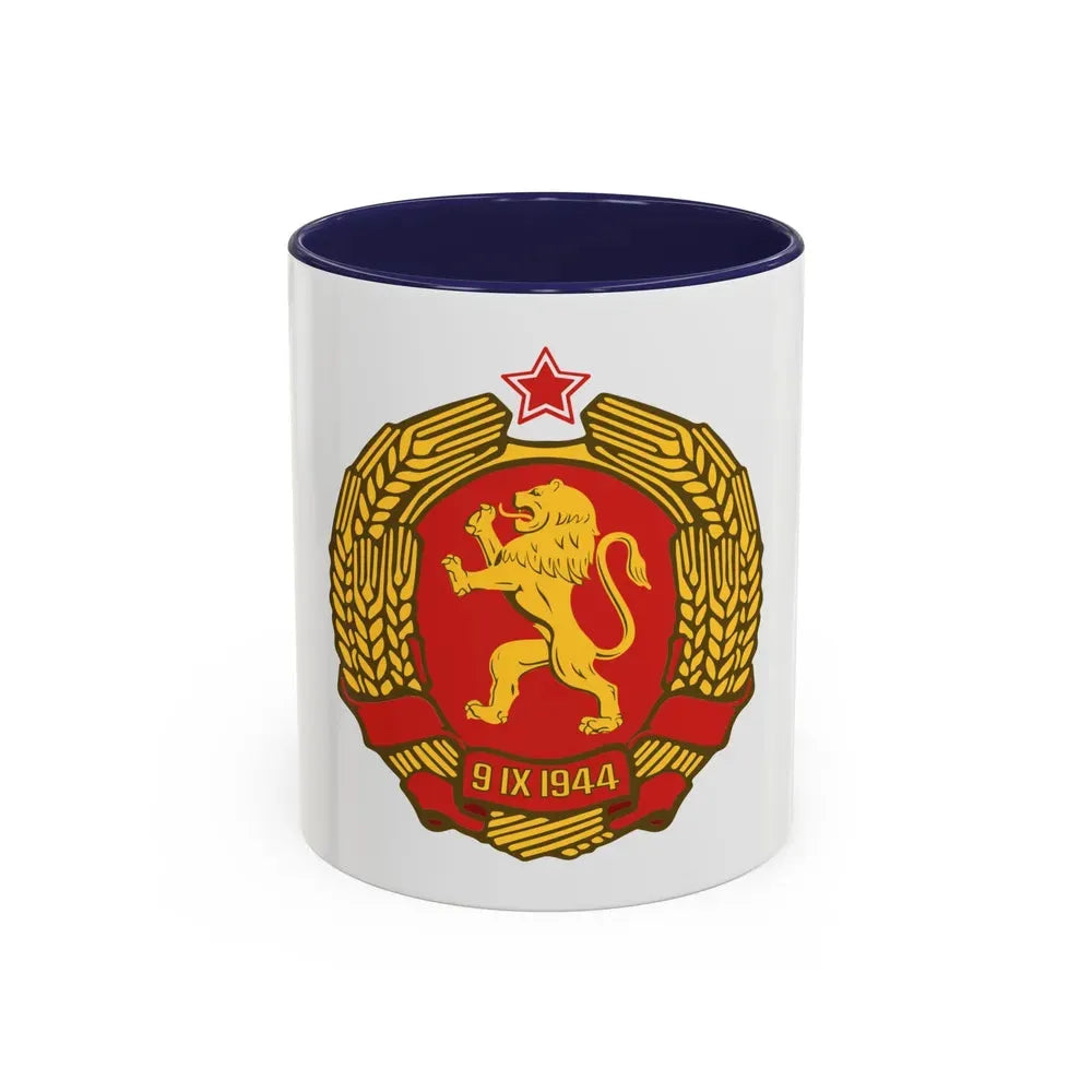 Coat of arms of Bulgaria (1948) - Accent Coffee Mug 11oz Navy - Go Mug Yourself