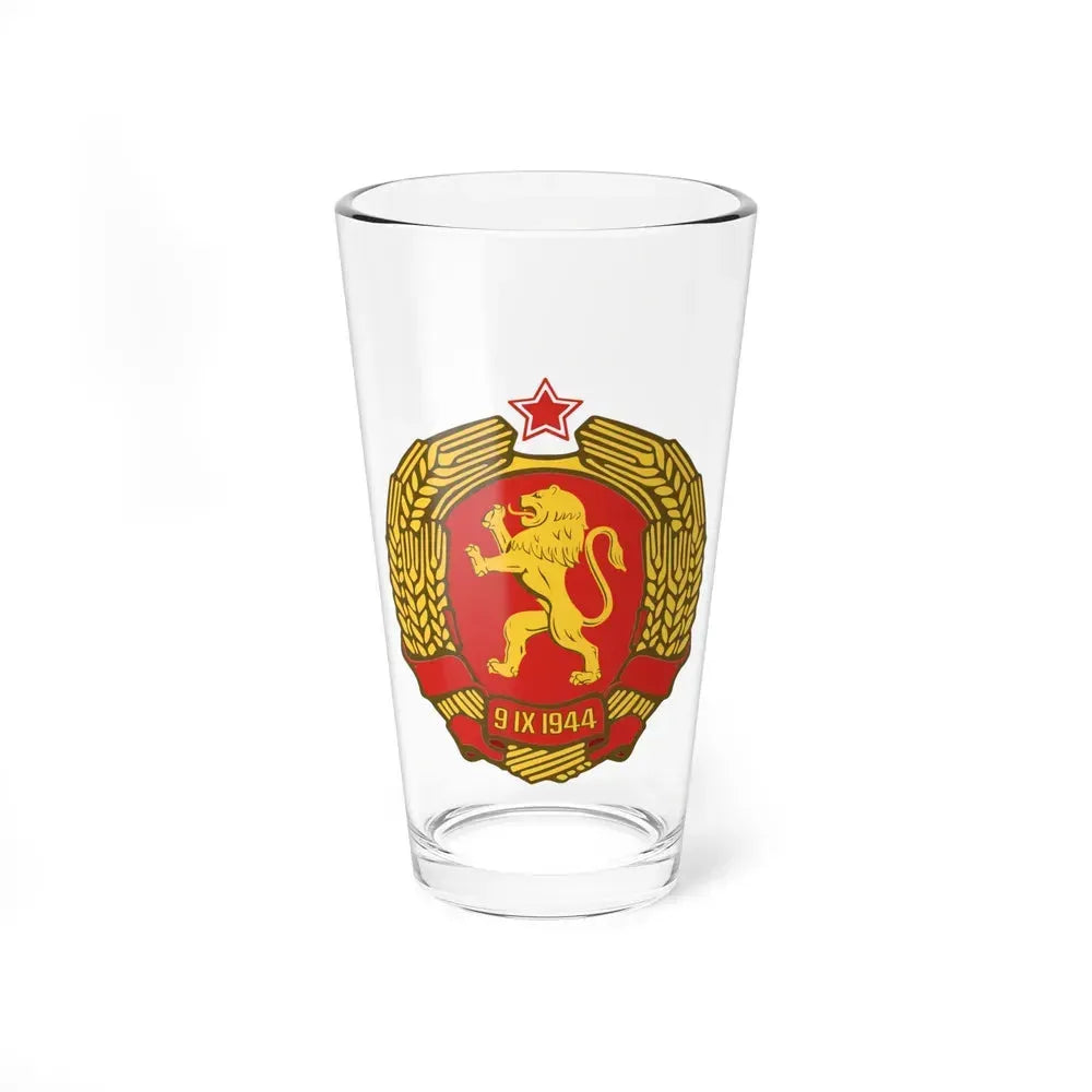 Coat of arms of Bulgaria (1948) - Pint Glass 16oz 16oz - Go Mug Yourself