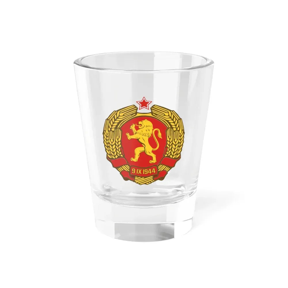 Coat of arms of Bulgaria (1948) - Shot Glass 1.5oz 1.5oz - Go Mug Yourself