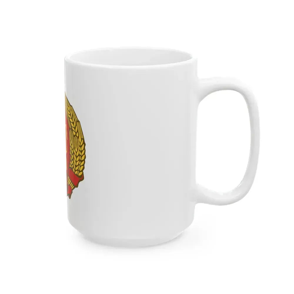 Coat of arms of Bulgaria (1948) - White Coffee Mug - Go Mug Yourself