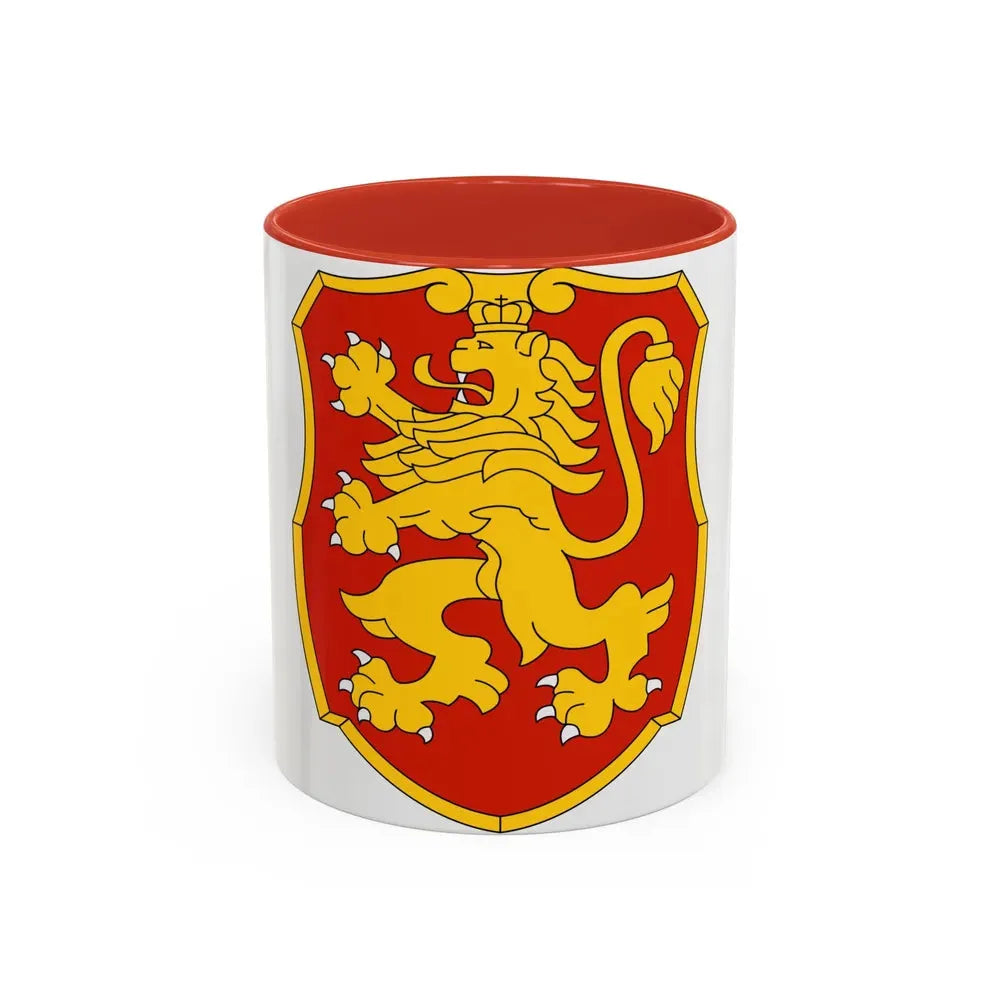 Coat of arms of Bulgaria 2 - Accent Coffee Mug 11oz Red - Go Mug Yourself