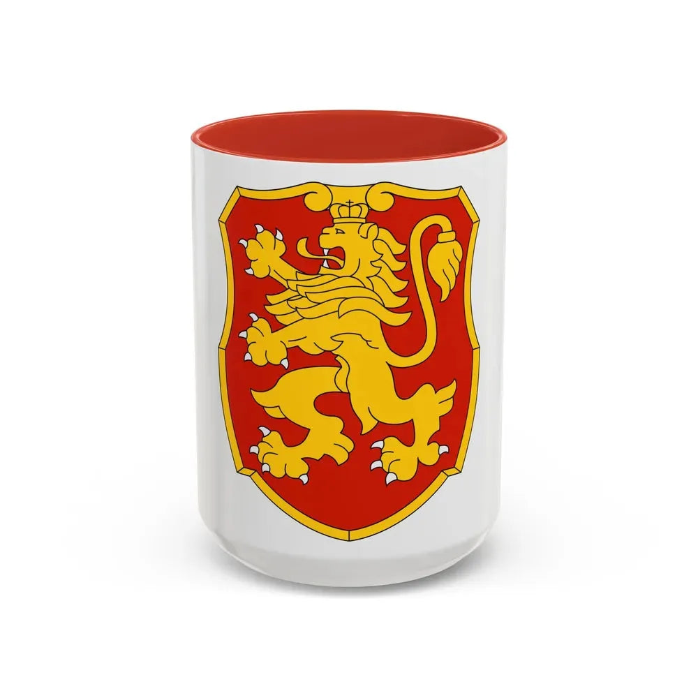 Coat of arms of Bulgaria 2 - Accent Coffee Mug 15oz Red - Go Mug Yourself