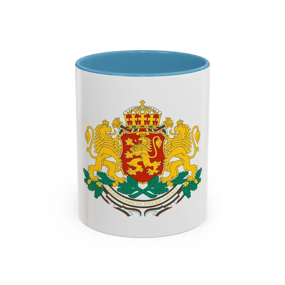 Coat of arms of Bulgaria - Accent Coffee Mug 11oz Light Blue - Go Mug Yourself