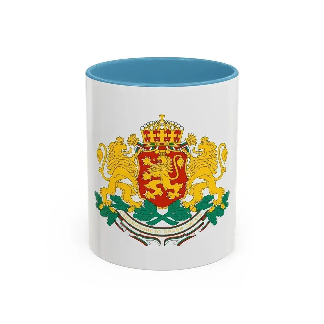 Coat of arms of Bulgaria - Accent Coffee Mug 11oz Light Blue - Go Mug Yourself