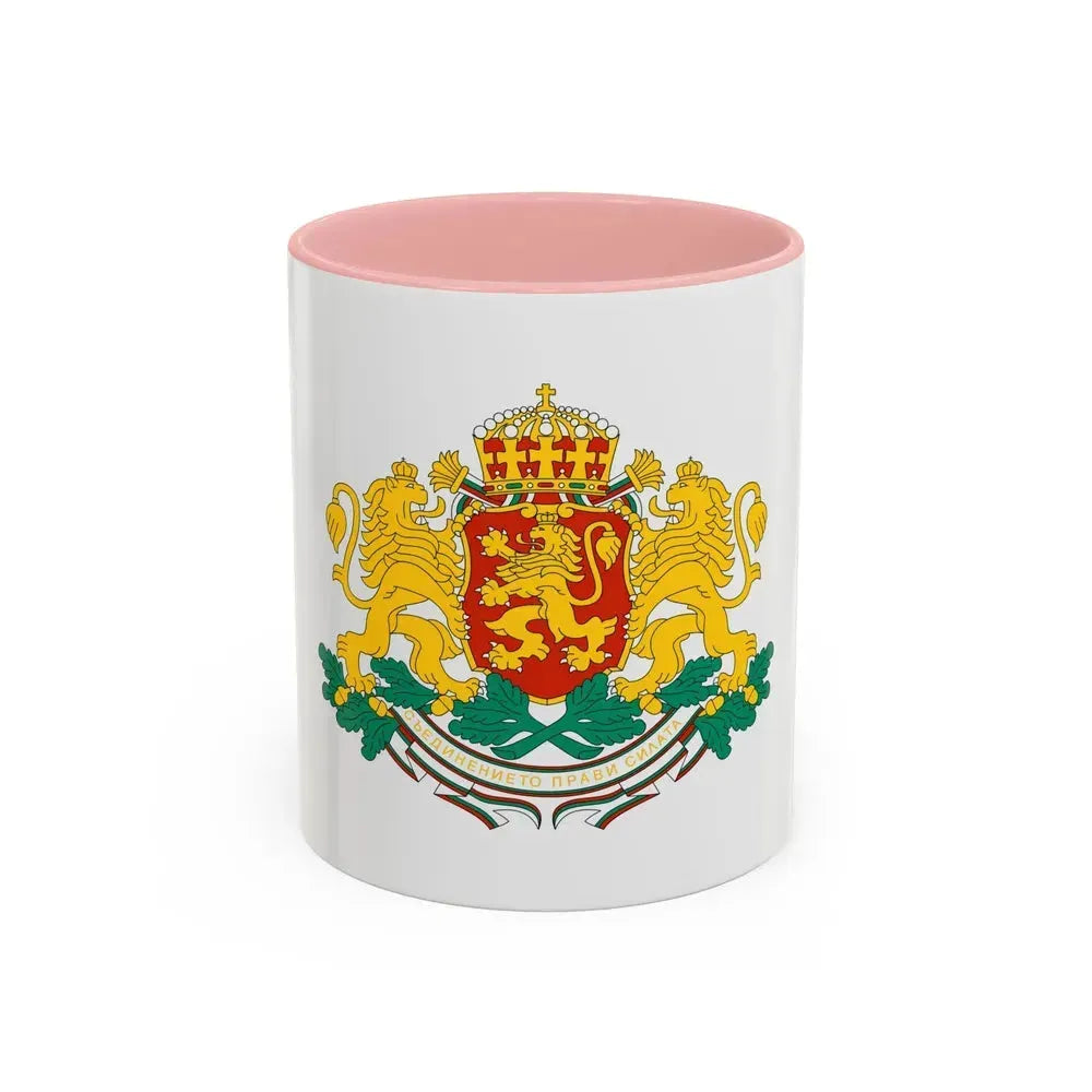 Coat of arms of Bulgaria - Accent Coffee Mug 11oz Pink - Go Mug Yourself