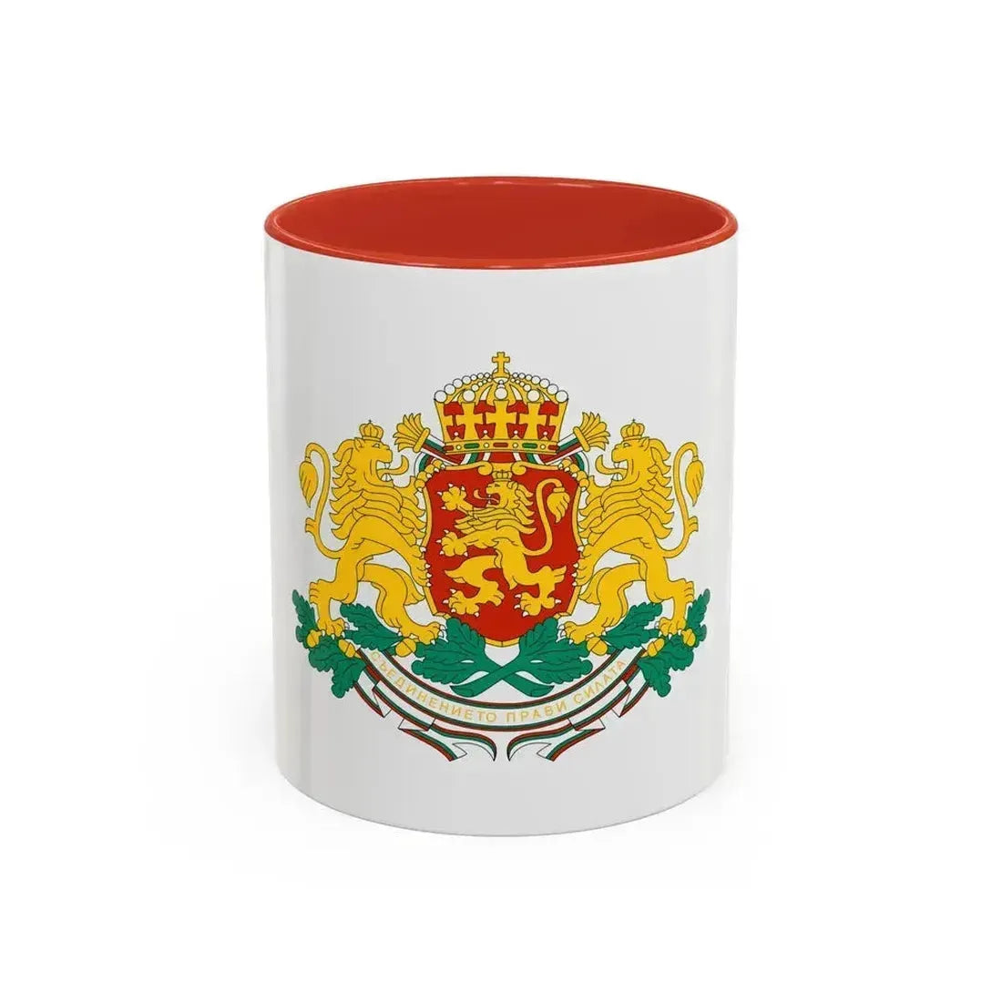 Coat of arms of Bulgaria - Accent Coffee Mug 11oz Red - Go Mug Yourself