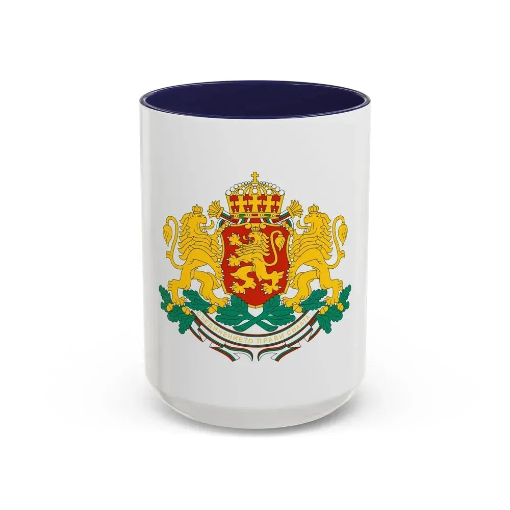Coat of arms of Bulgaria - Accent Coffee Mug 15oz Navy - Go Mug Yourself