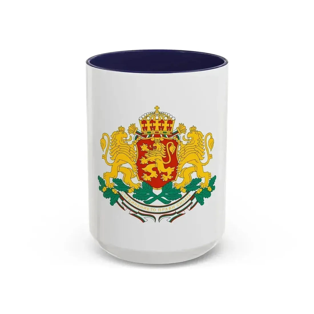 Coat of arms of Bulgaria - Accent Coffee Mug 15oz Navy - Go Mug Yourself