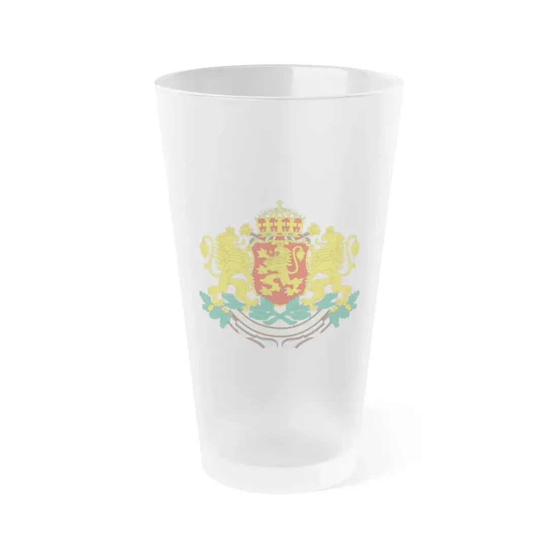 Coat of arms of Bulgaria - Frosted Pint Glass 16oz Default Title - Go Mug Yourself
