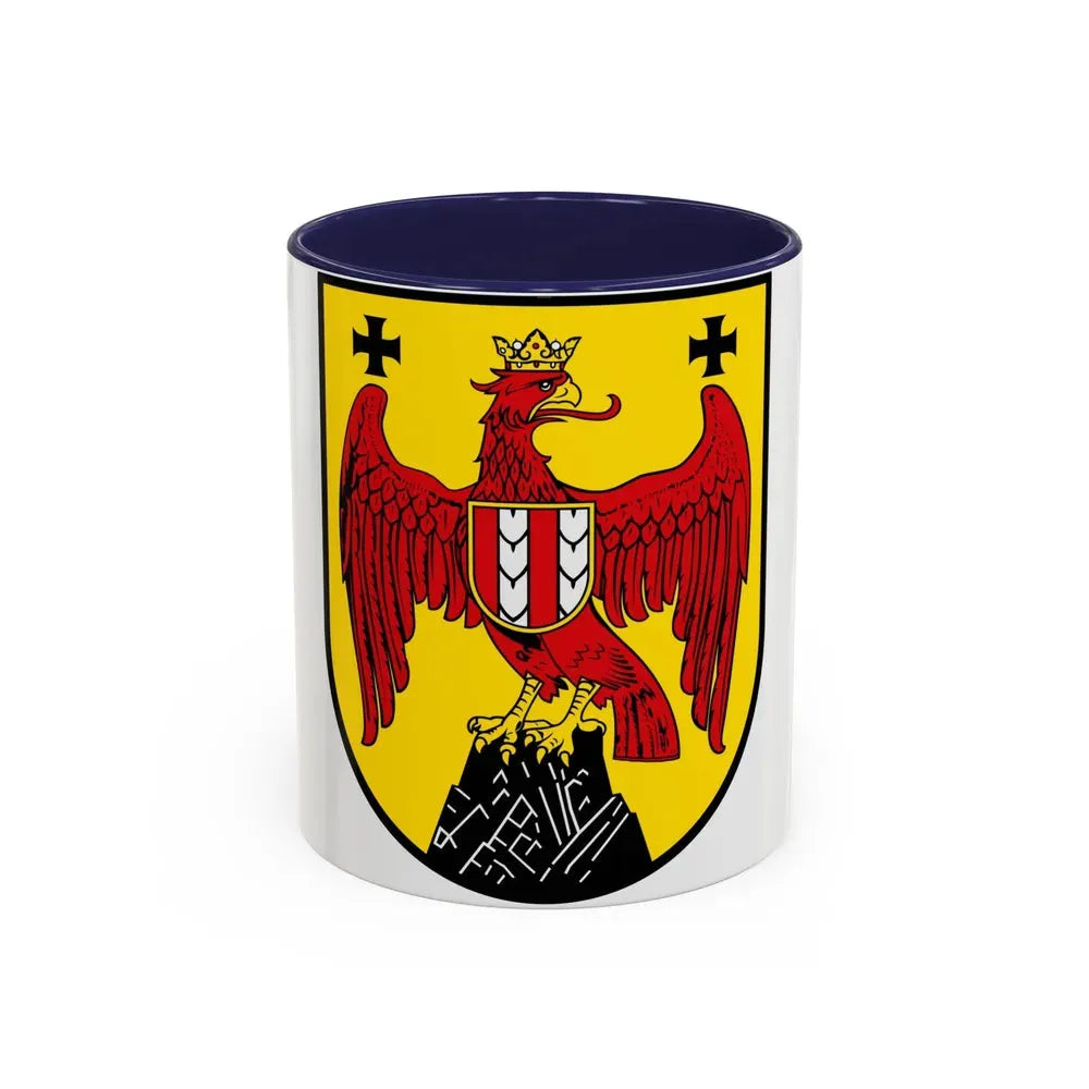 Coat of Arms of Burgenland Austria - Accent Coffee Mug 11oz Navy - Go Mug Yourself