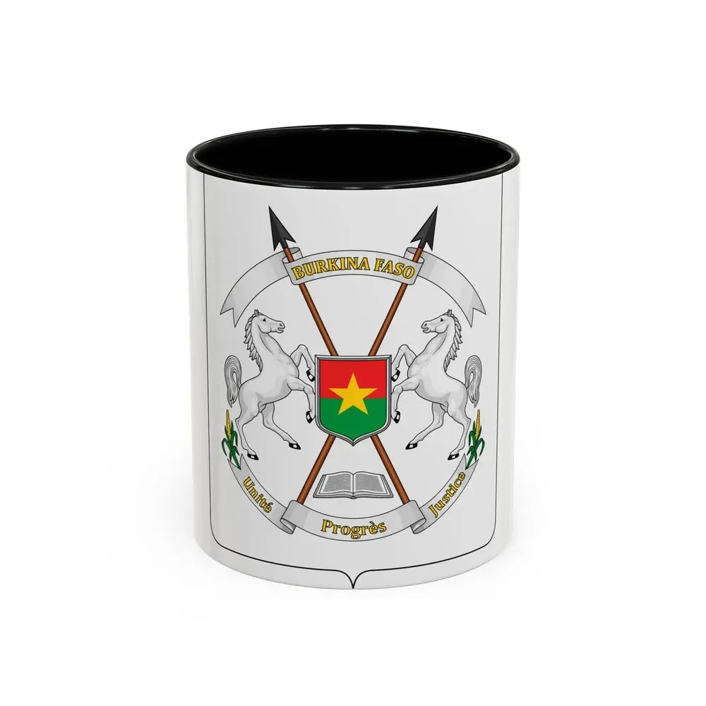 Coat of arms of Burkina Faso - Accent Coffee Mug 11oz Black - Go Mug Yourself
