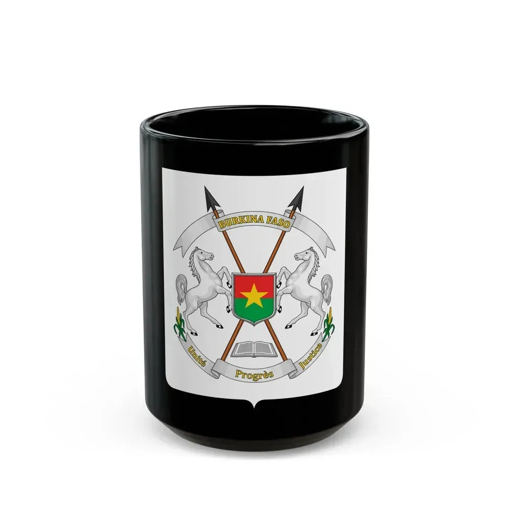 Coat of arms of Burkina Faso - Black Coffee Mug 15oz - Go Mug Yourself