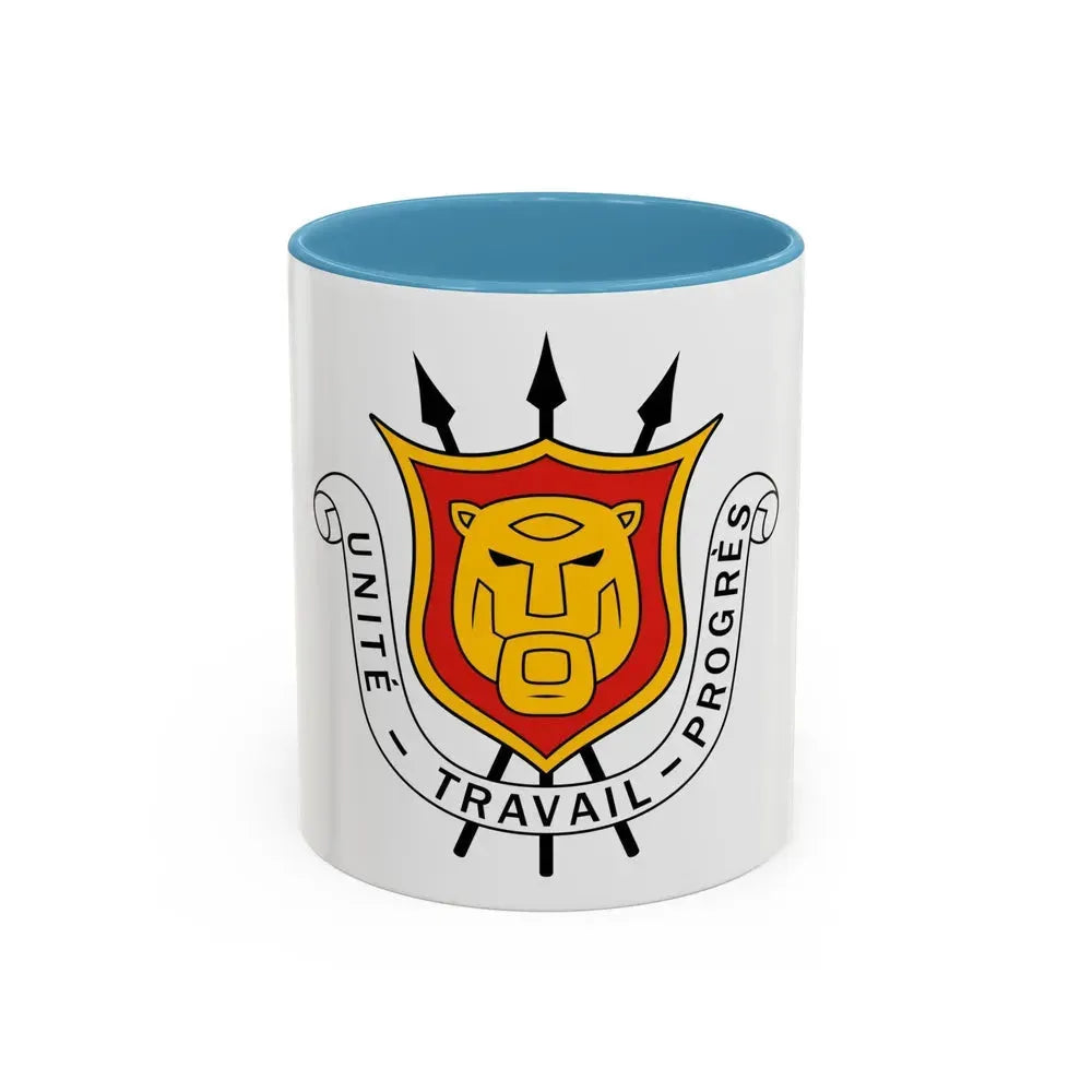 Coat of arms of Burundi - Accent Coffee Mug 11oz Light Blue - Go Mug Yourself