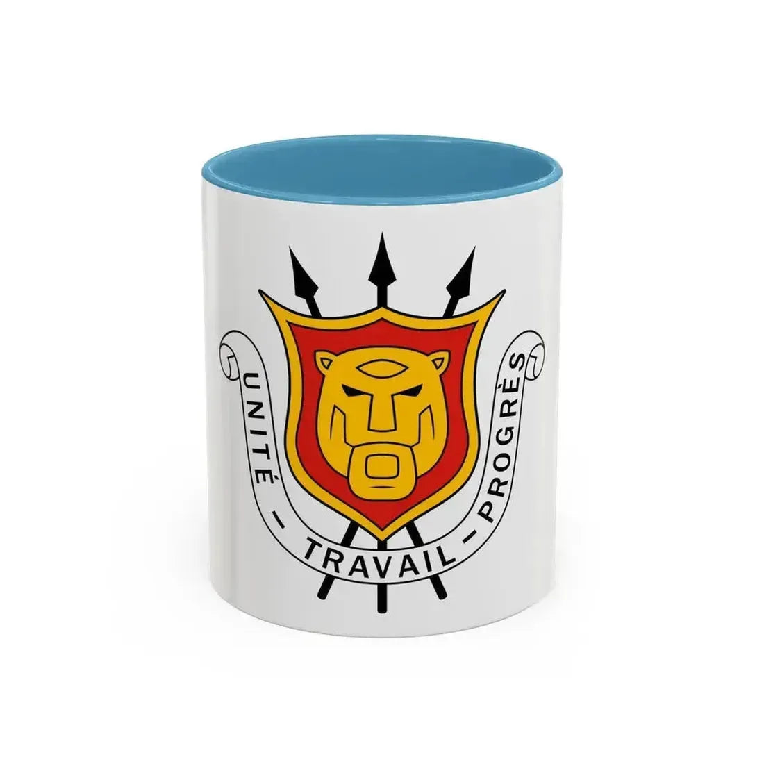 Coat of arms of Burundi - Accent Coffee Mug 11oz Light Blue - Go Mug Yourself
