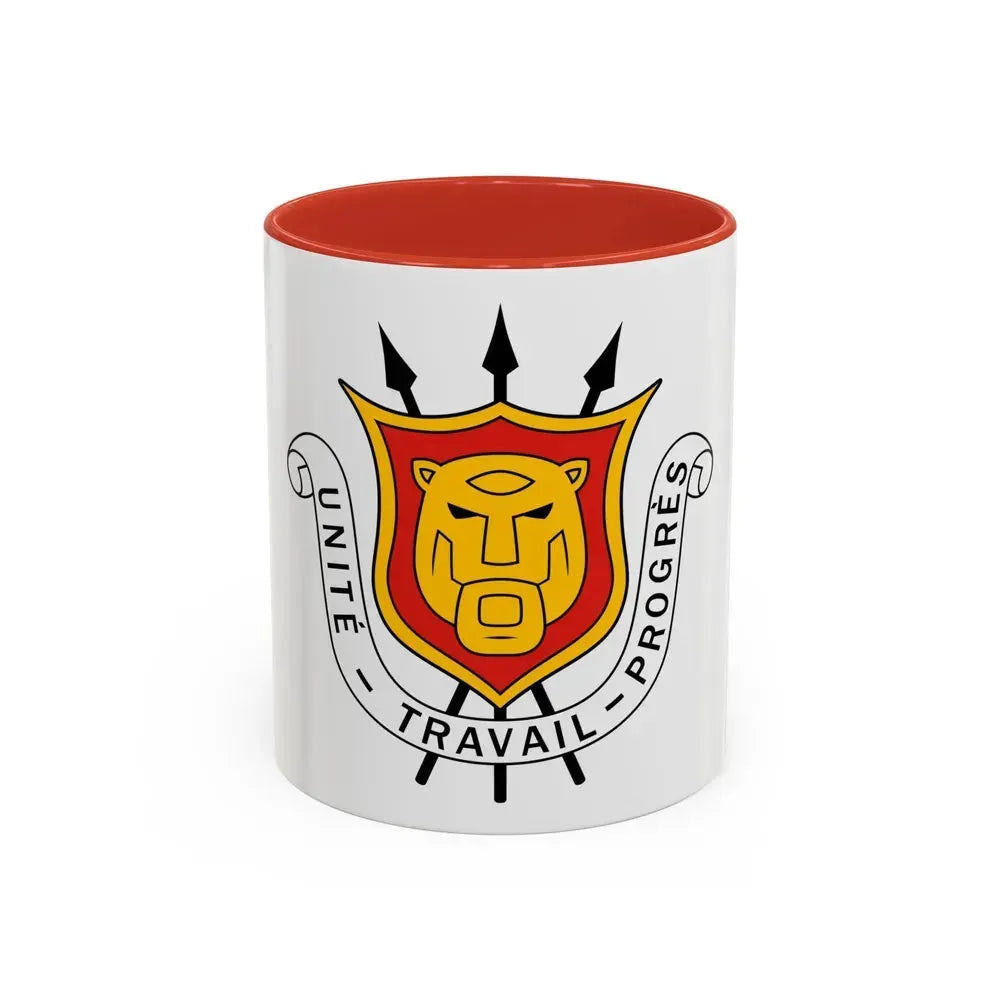Coat of arms of Burundi - Accent Coffee Mug 11oz Red - Go Mug Yourself