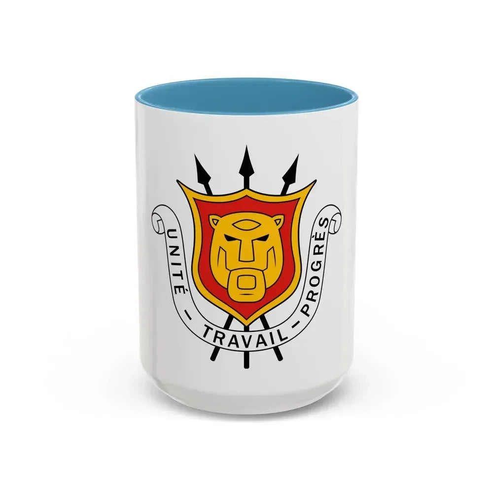 Coat of arms of Burundi - Accent Coffee Mug 15oz Light Blue - Go Mug Yourself