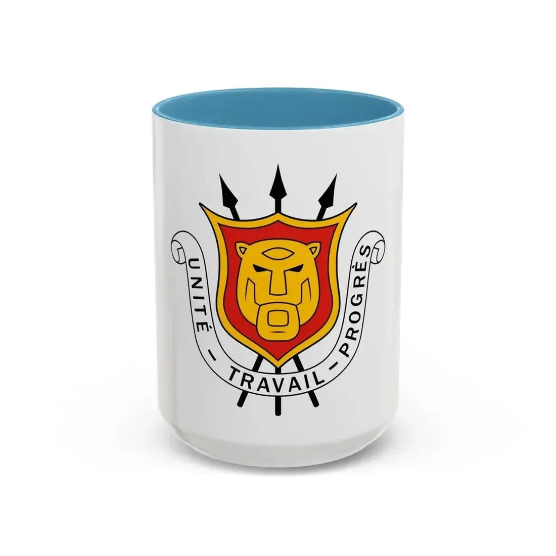 Coat of arms of Burundi - Accent Coffee Mug 15oz Light Blue - Go Mug Yourself