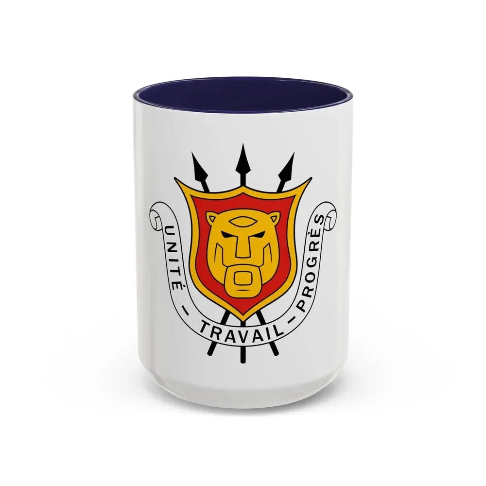 Coat of arms of Burundi - Accent Coffee Mug 15oz Navy - Go Mug Yourself