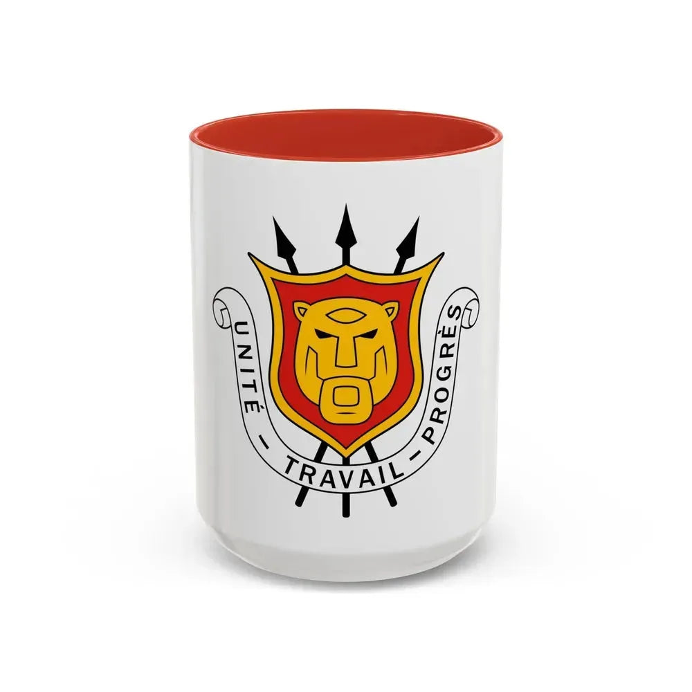 Coat of arms of Burundi - Accent Coffee Mug 15oz Red - Go Mug Yourself