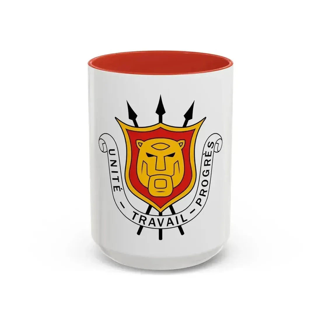 Coat of arms of Burundi - Accent Coffee Mug 15oz Red - Go Mug Yourself
