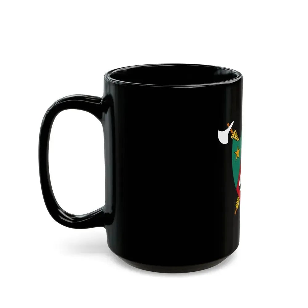 Coat of Arms of Cameroon (1960-1961) - Black Coffee Mug - Go Mug Yourself