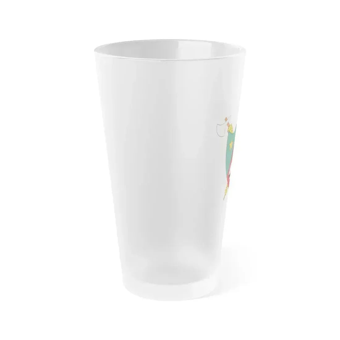 Coat of Arms of Cameroon (1960-1961) - Frosted Pint Glass 16oz - Go Mug Yourself
