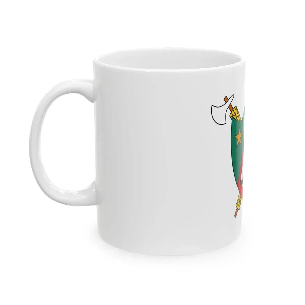 Coat of Arms of Cameroon (1960-1961) - White Coffee Mug - Go Mug Yourself