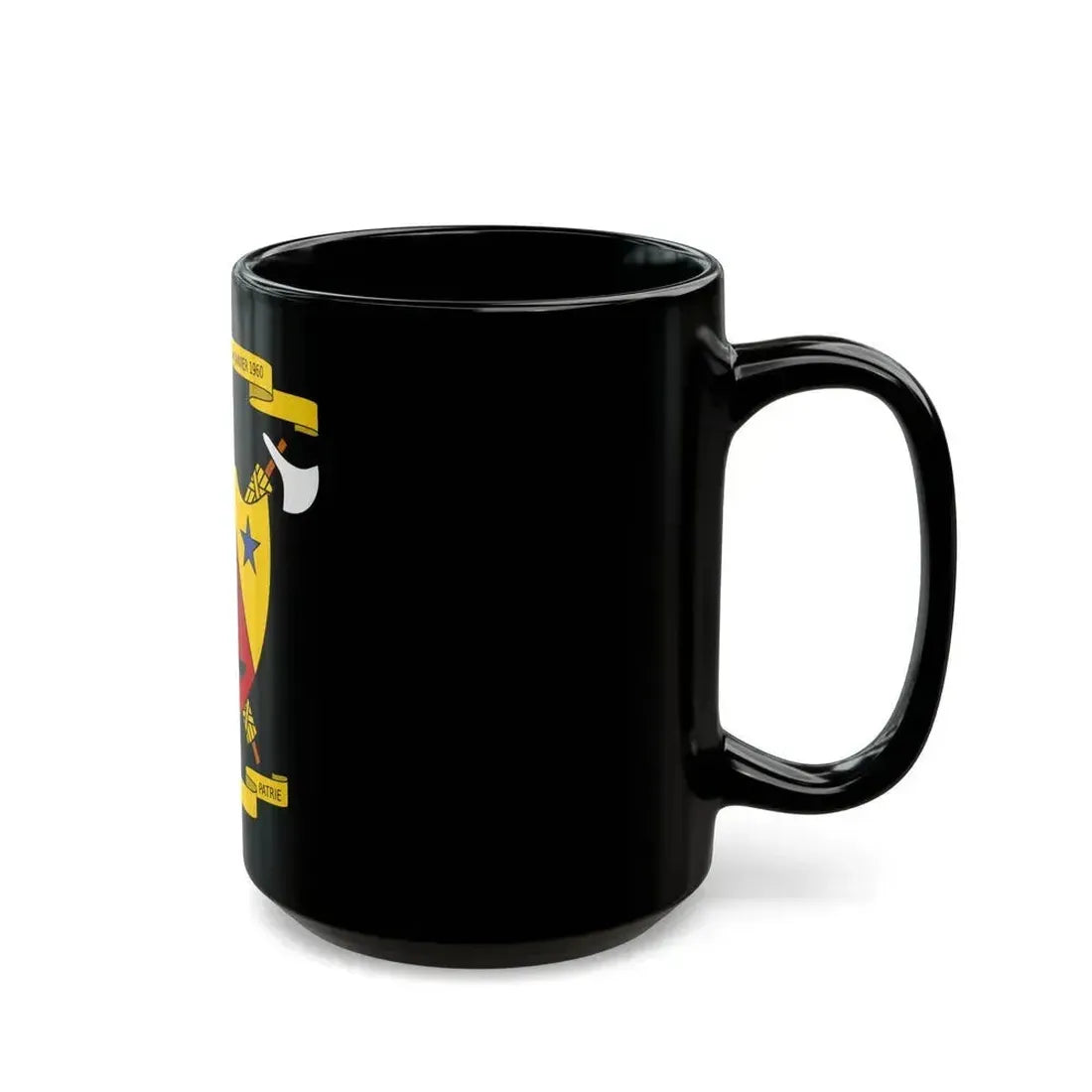 Coat of Arms of Cameroon (1961-1975) - Black Coffee Mug - Go Mug Yourself