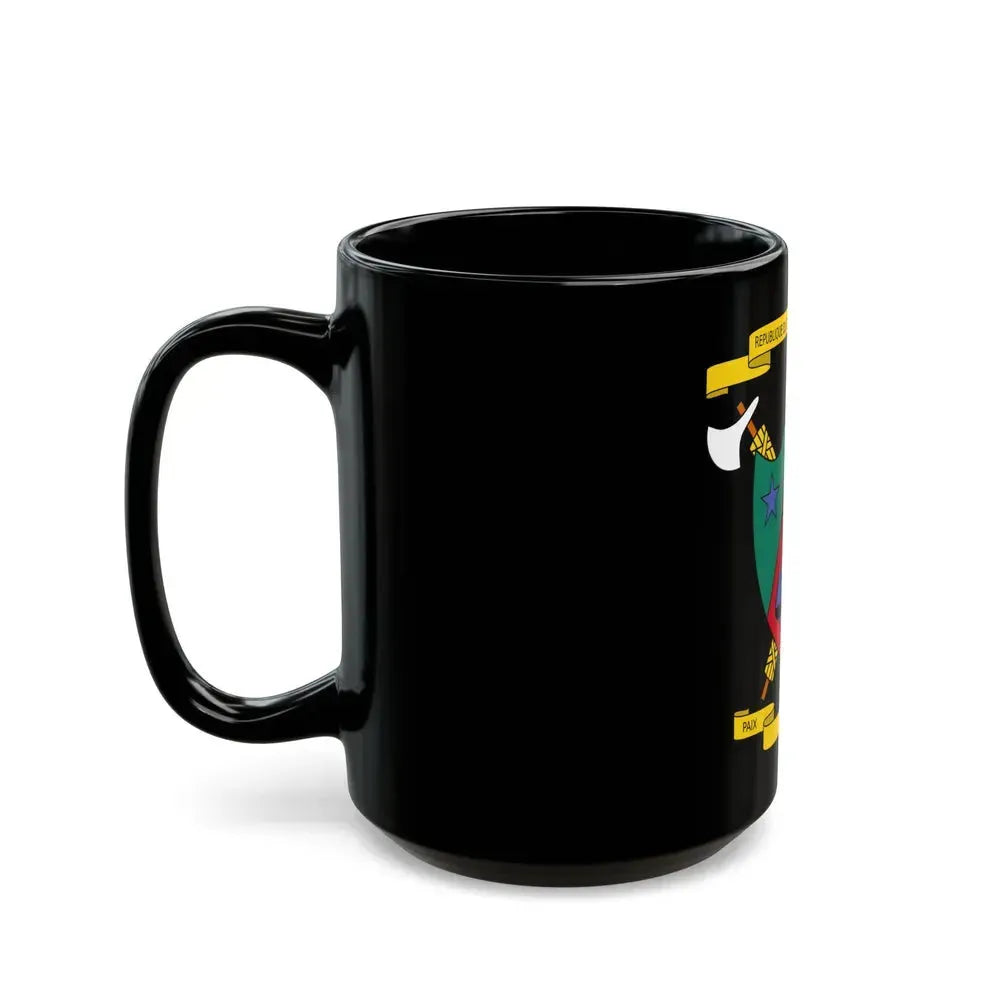 Coat of Arms of Cameroon (1961-1975) - Black Coffee Mug - Go Mug Yourself