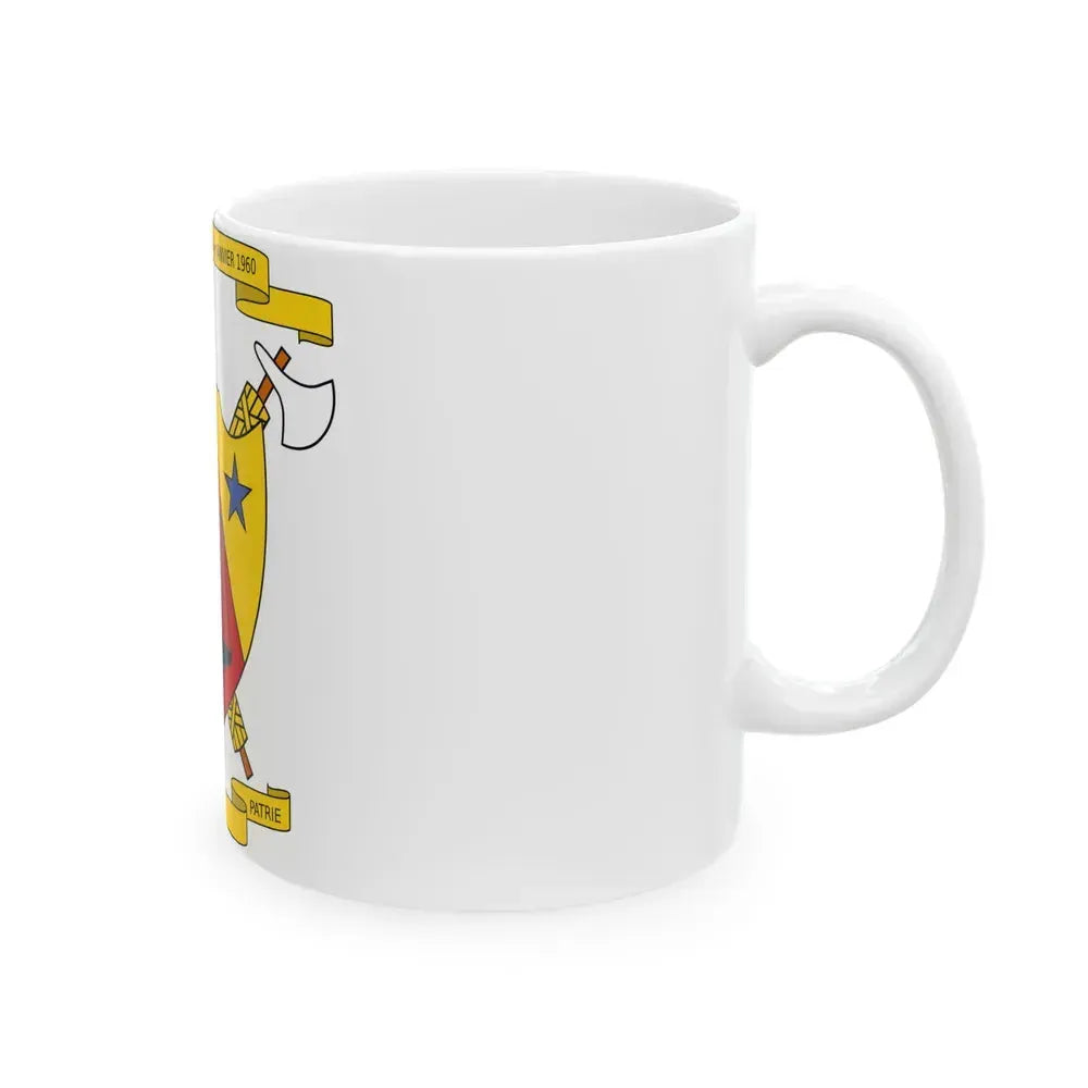Coat of Arms of Cameroon (1961-1975) - White Coffee Mug - Go Mug Yourself