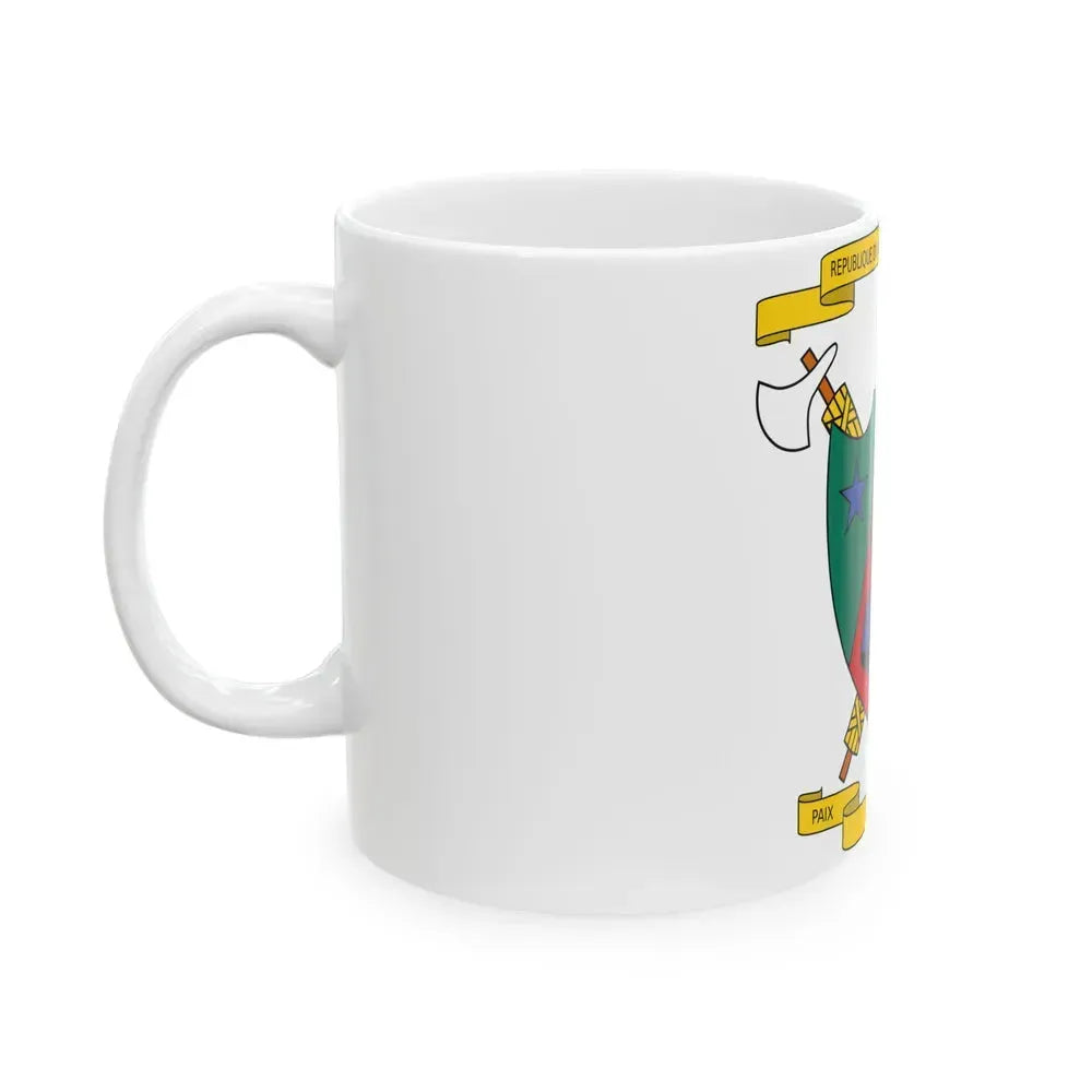 Coat of Arms of Cameroon (1961-1975) - White Coffee Mug - Go Mug Yourself