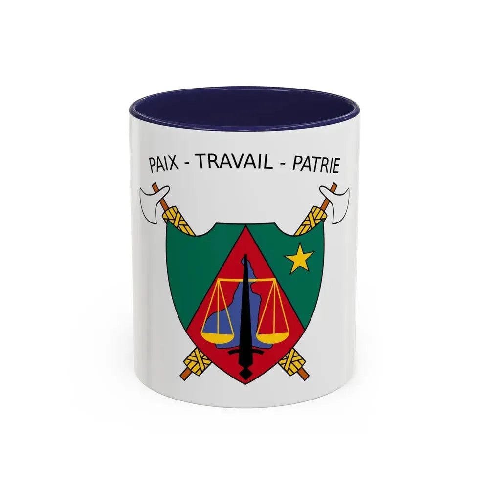Coat of Arms of Cameroon (1975-1986) - Accent Coffee Mug 11oz Navy - Go Mug Yourself