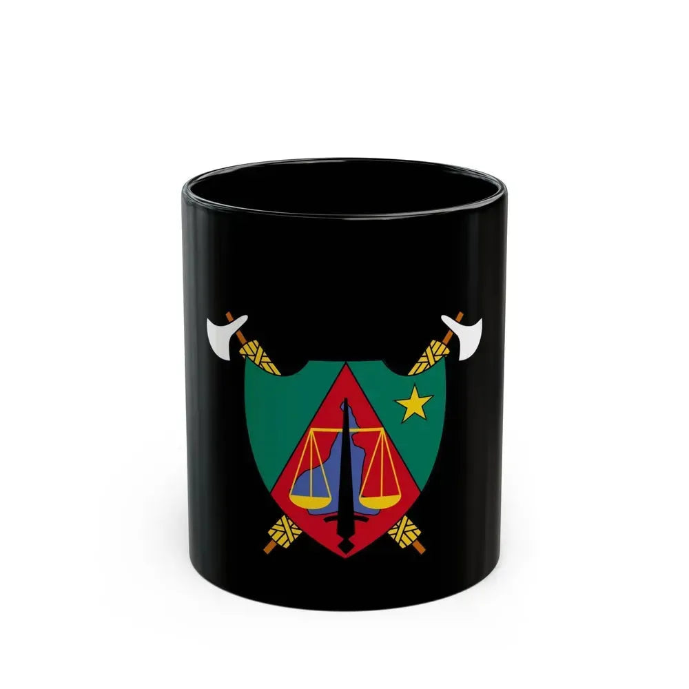 Coat of Arms of Cameroon (1975-1986) - Black Coffee Mug 11oz - Go Mug Yourself