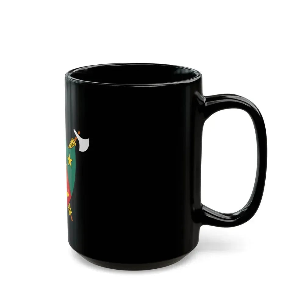 Coat of Arms of Cameroon (1975-1986) - Black Coffee Mug - Go Mug Yourself