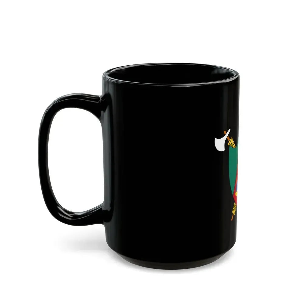 Coat of Arms of Cameroon (1975-1986) - Black Coffee Mug - Go Mug Yourself