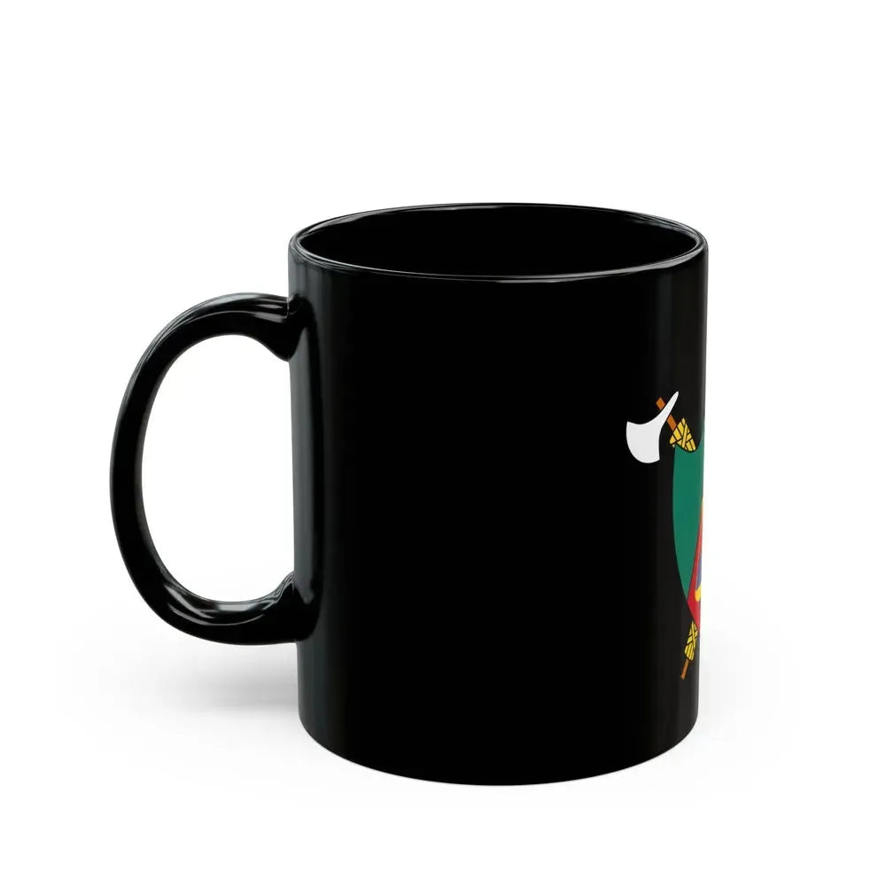 Coat of Arms of Cameroon (1975-1986) - Black Coffee Mug - Go Mug Yourself