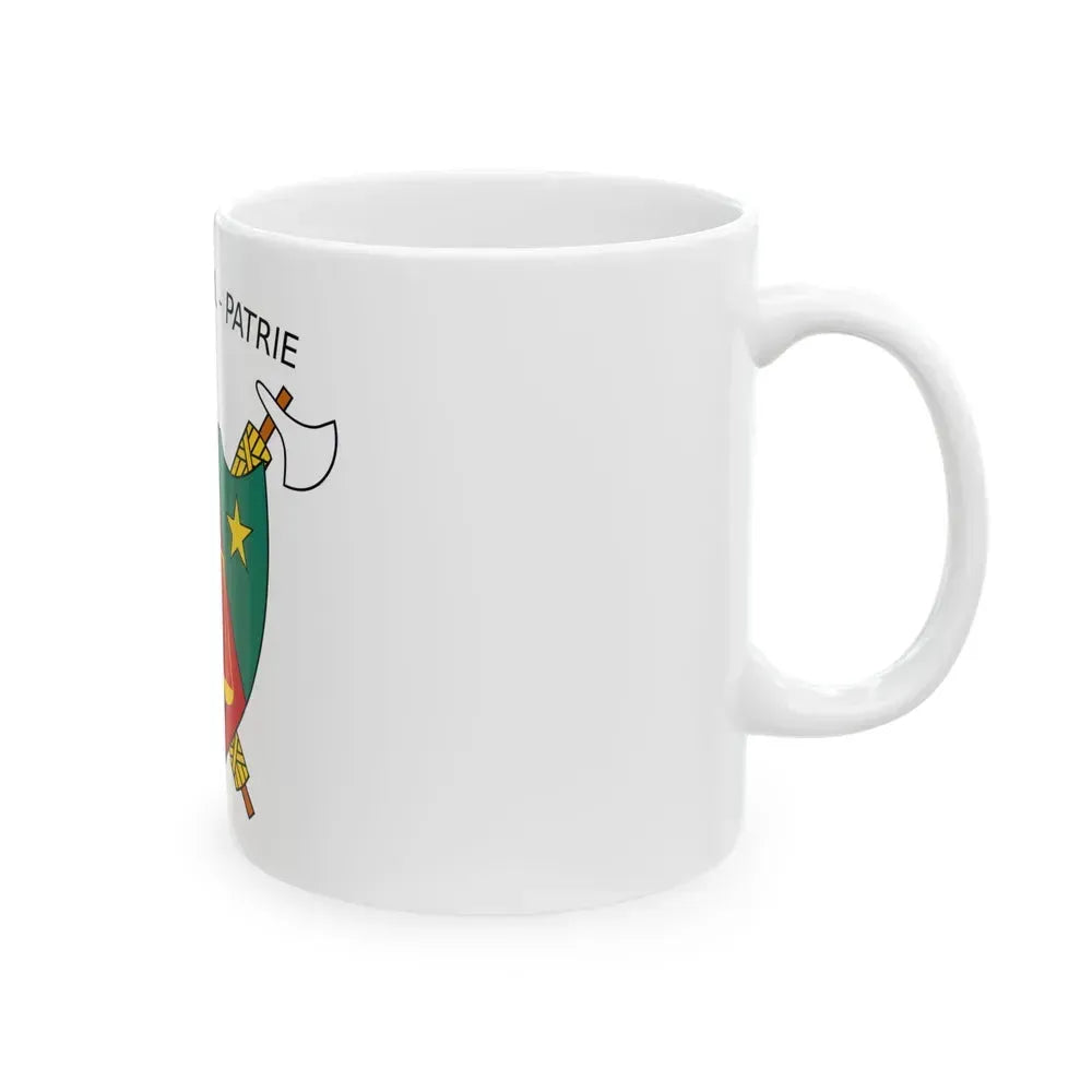 Coat of Arms of Cameroon (1975-1986) - White Coffee Mug - Go Mug Yourself