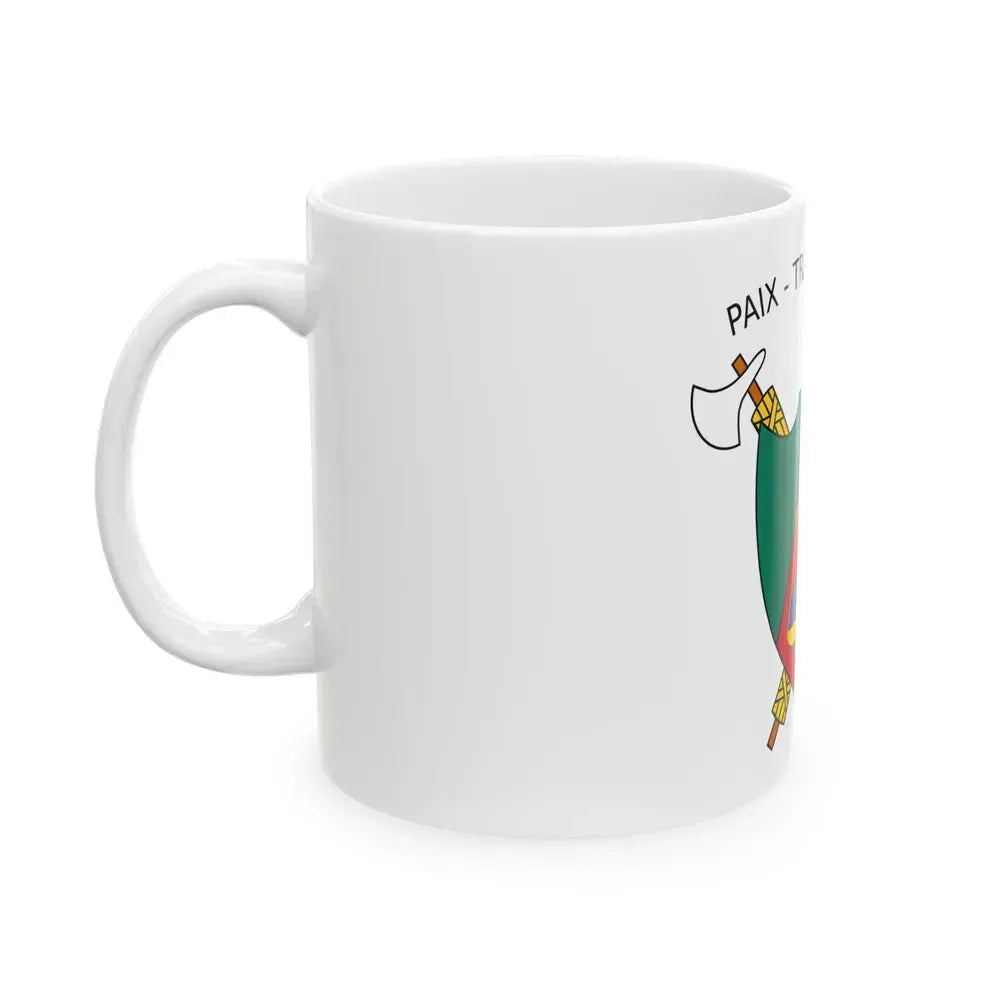 Coat of Arms of Cameroon (1975-1986) - White Coffee Mug - Go Mug Yourself
