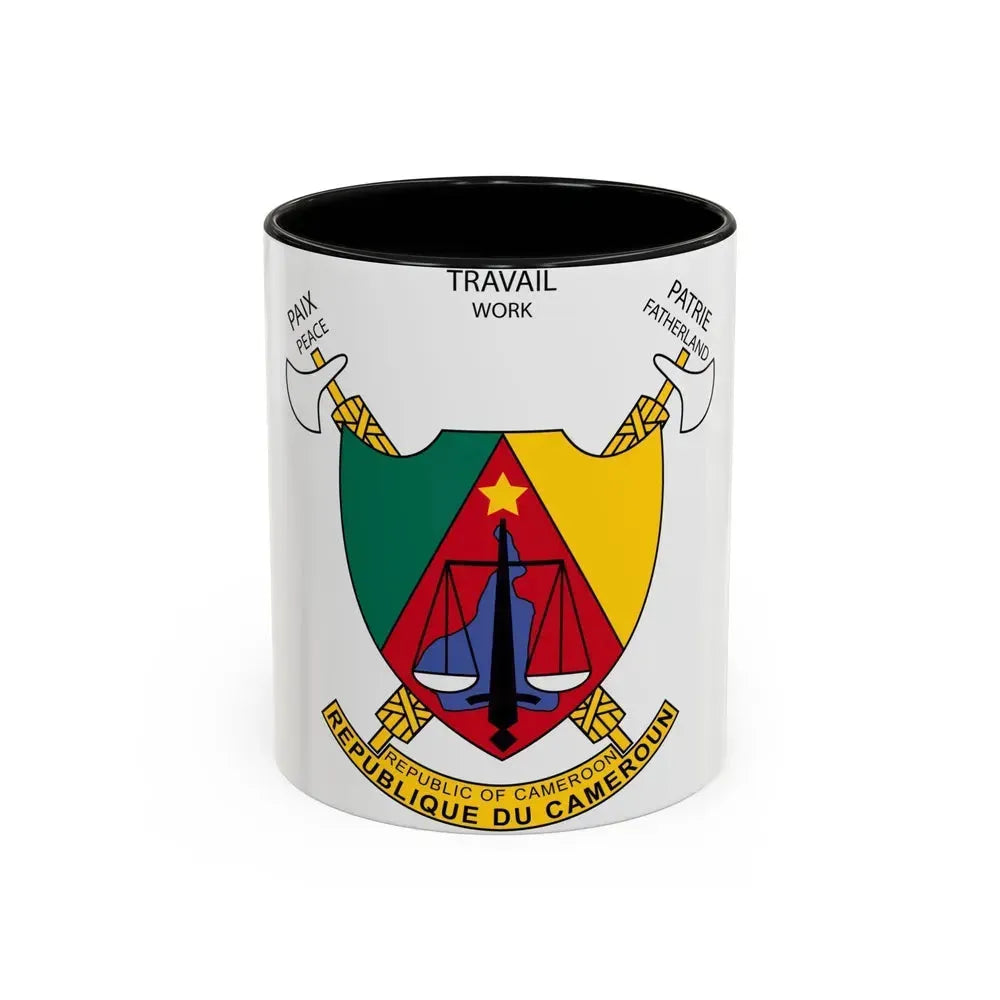 Coat of arms of Cameroon - Accent Coffee Mug 11oz Black - Go Mug Yourself