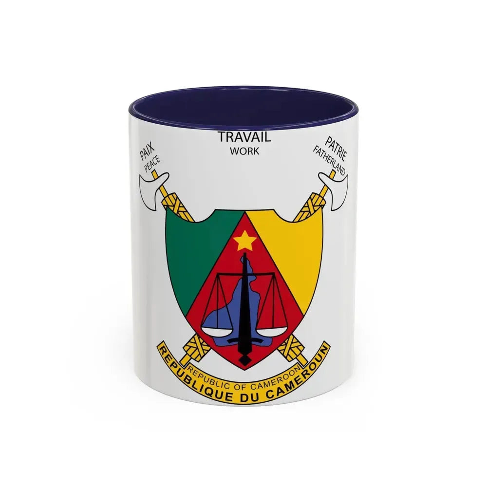 Coat of arms of Cameroon - Accent Coffee Mug 11oz Navy - Go Mug Yourself